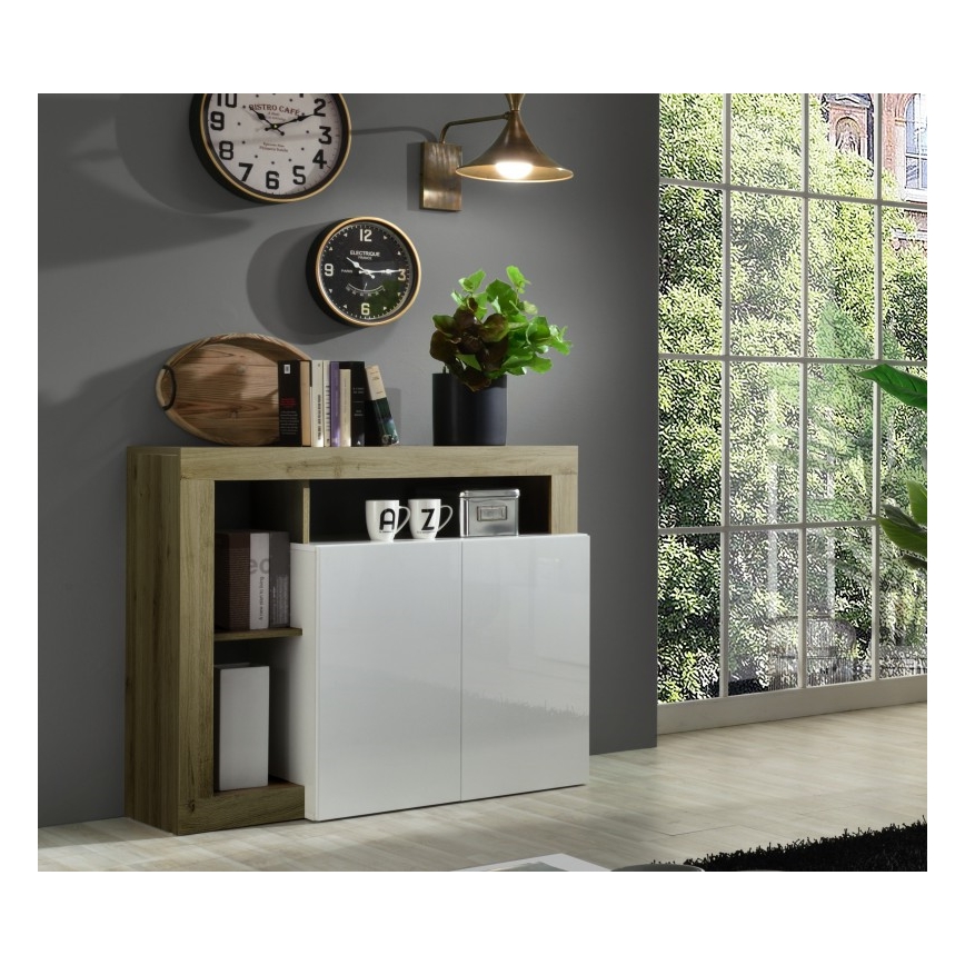 Kummut LENOR valge/pruun