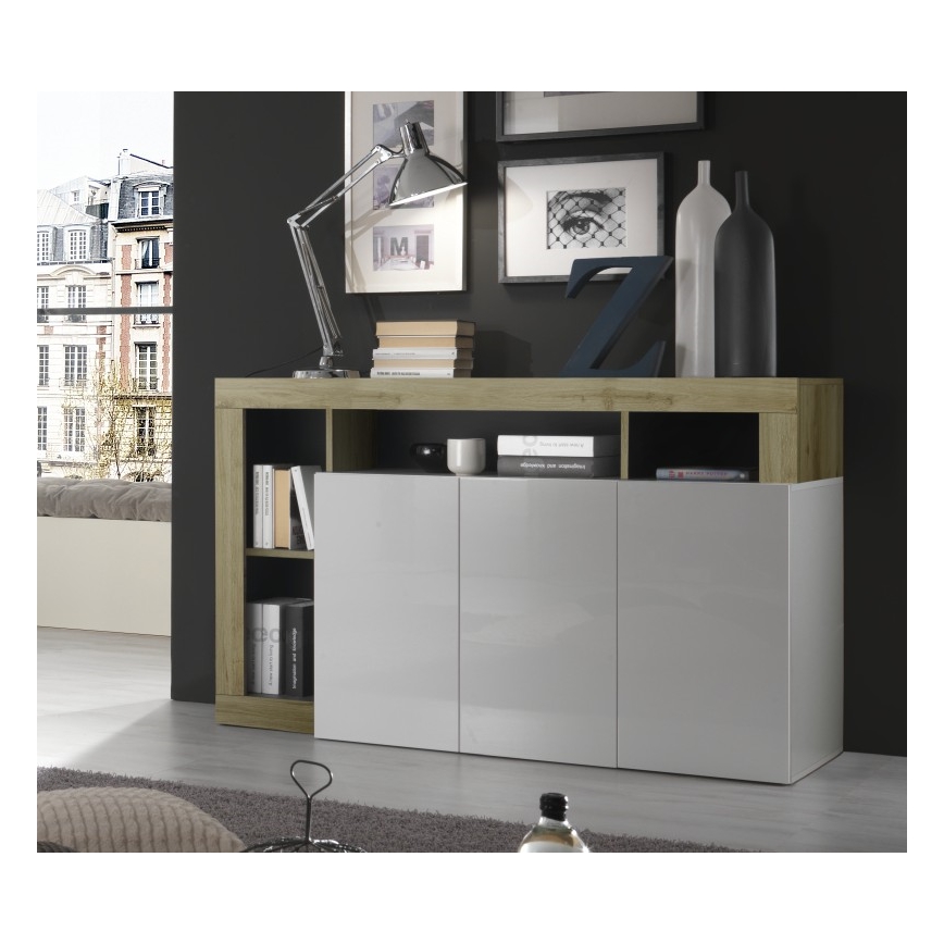 Kummut LENOR valge/pruun