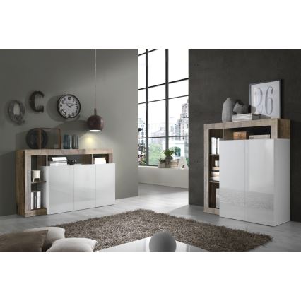 Kummut LENOR valge/pruun