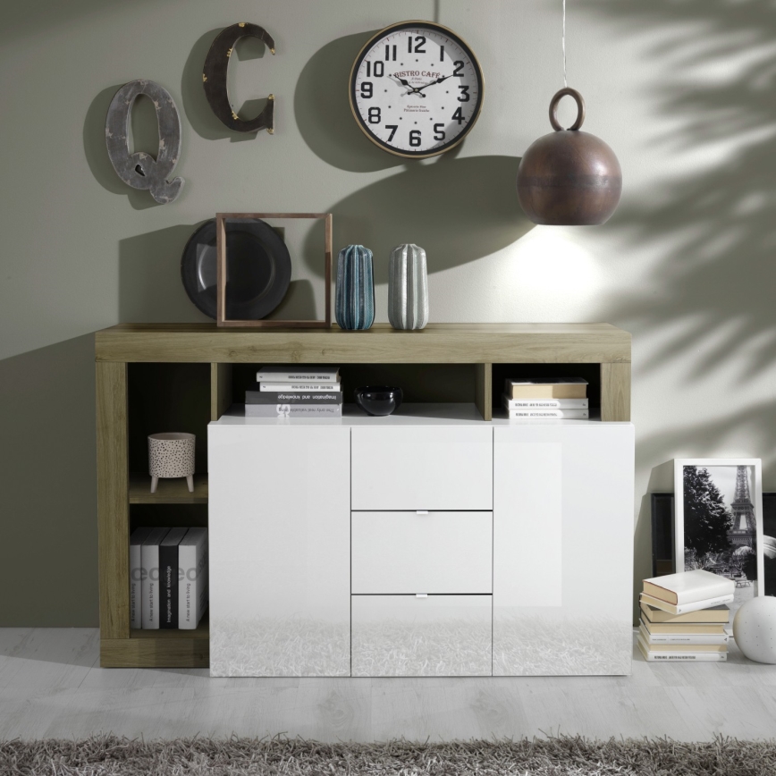 Kummut LENOR valge/pruun