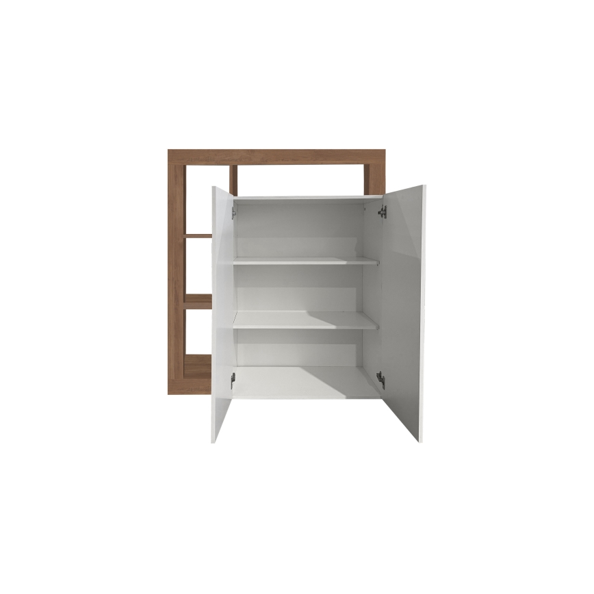 Kummut LENOR valge/tamm