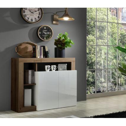 Kummut LENOR valge/tamm