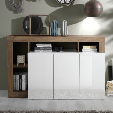 Kummut LENOR valge/tamm