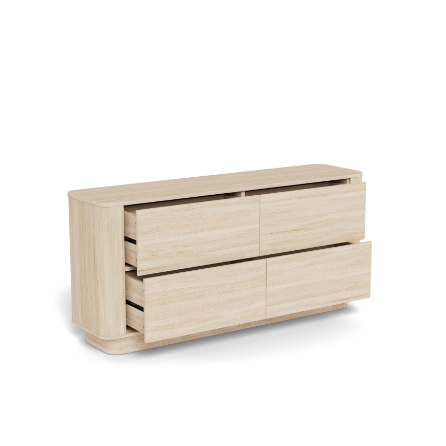 Kummut MADERA 160x75 cm valge tamm