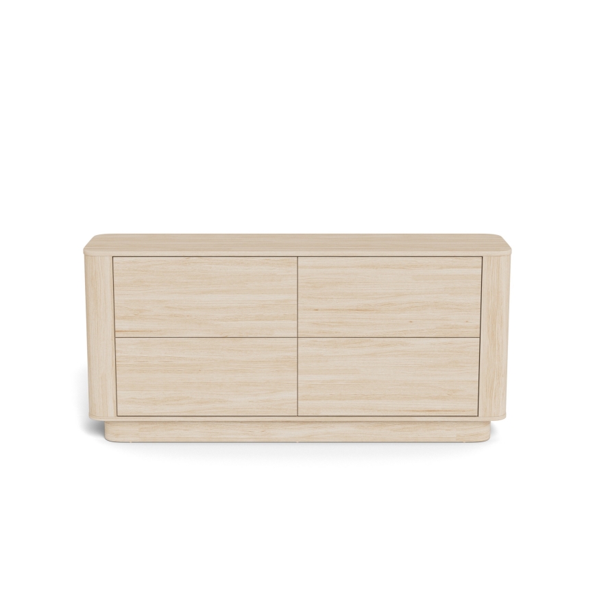 Kummut MADERA 160x75 cm valge tamm