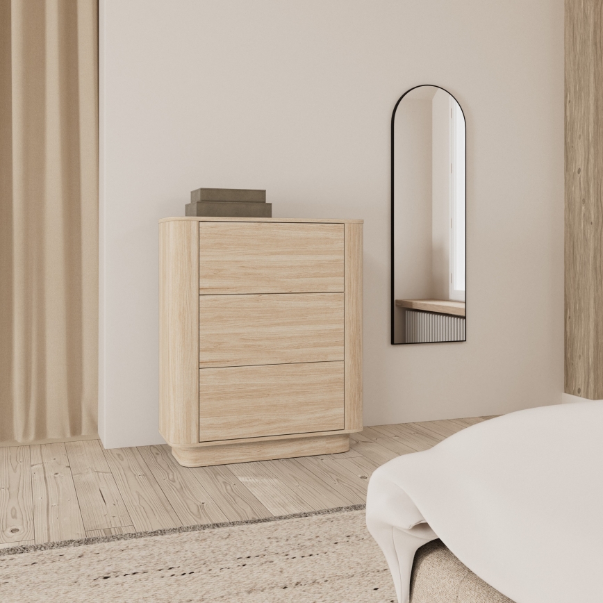 Kummut MADERA 90x107 cm valge tamm