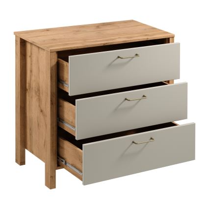 Kummut MENTA 90x81x47 cm tamm wotan/hall