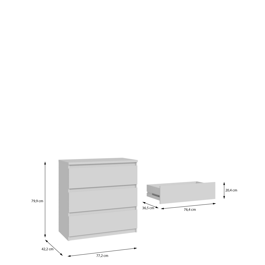 Kummut sahtlitega MAO valge