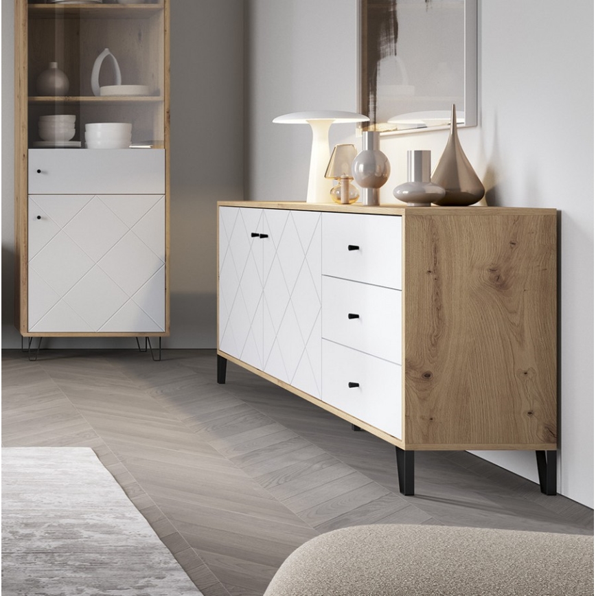 Kummut SULA artisan tamm/valge
