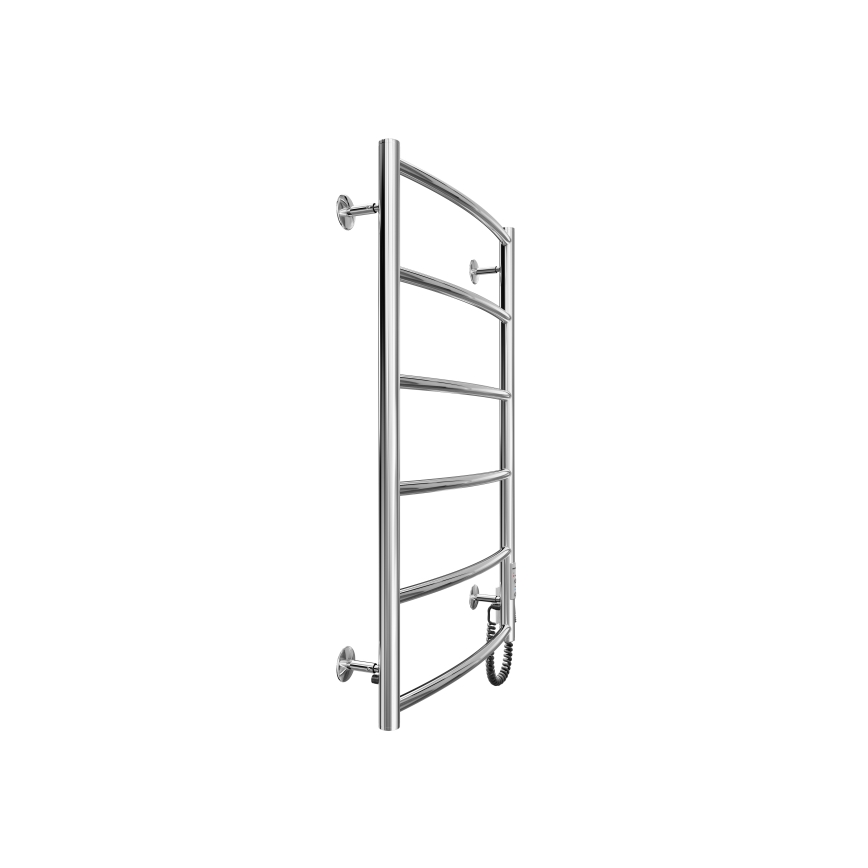 Küttega rätikuhoidik CLASSIC 100W/230V 81x53cm roostevaba/läikiv kroom parem