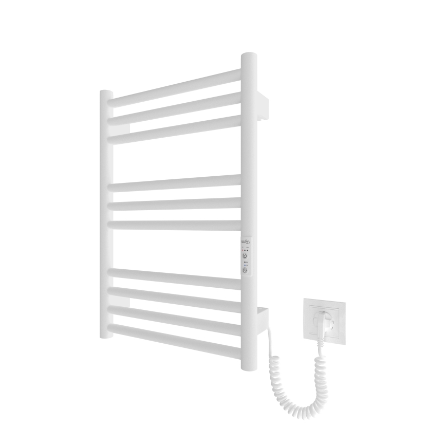 Küttega rätikuhoidik HF GREENWICH 100W/230V 57x43 cm valge ümmargune
