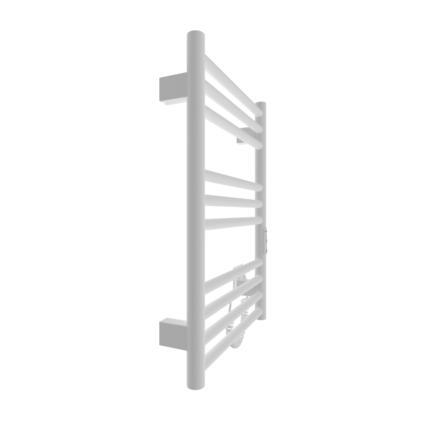 Küttega rätikuhoidik HF GREENWICH 100W/230V 57x43 cm valge ümmargune