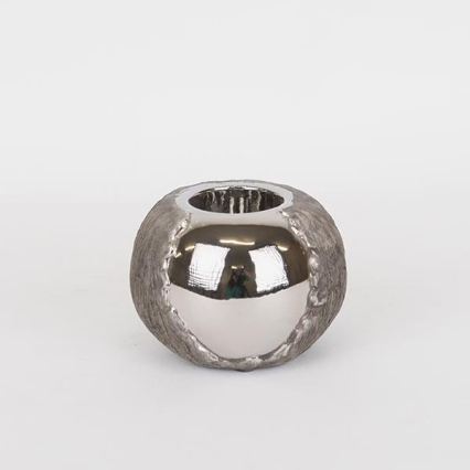 Küünlajalg 7,5x10,5 cm hõbedane/pruun