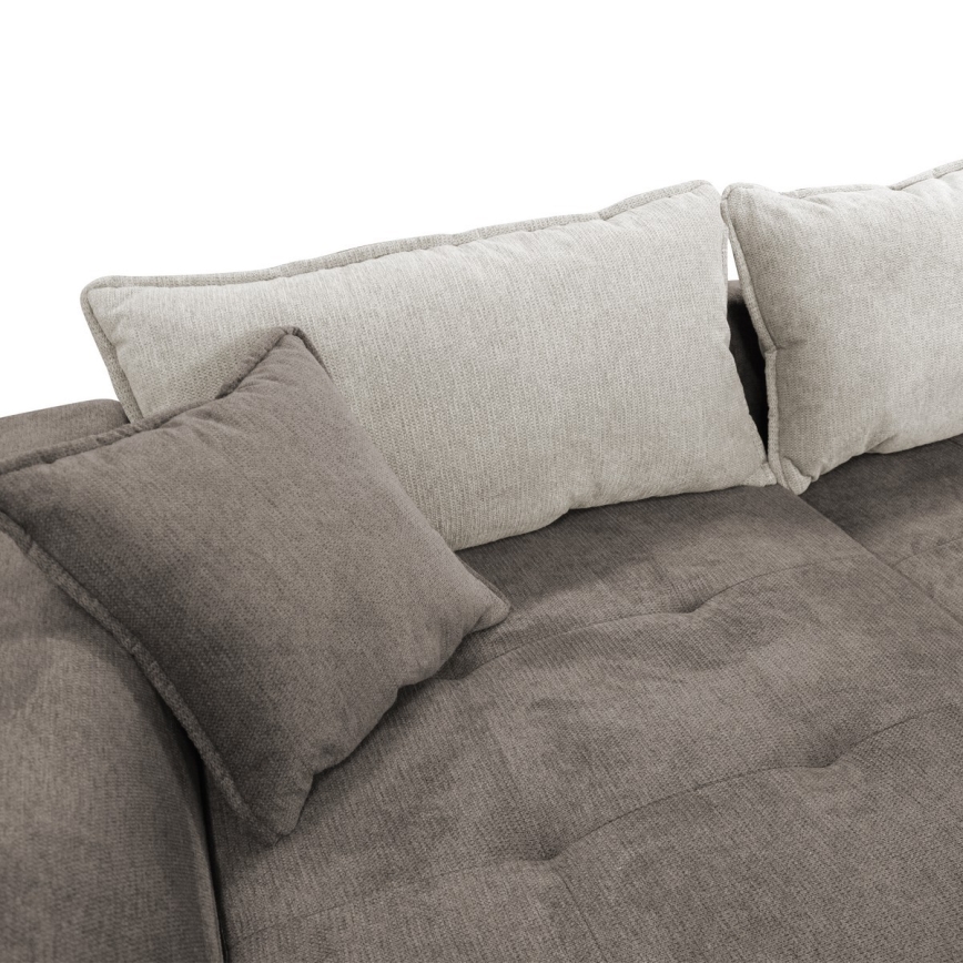 L-kujuline lahtikäiv nurgadiivan koos hoiuruumiga LAGOA, vasakpoolne, taupe/hall