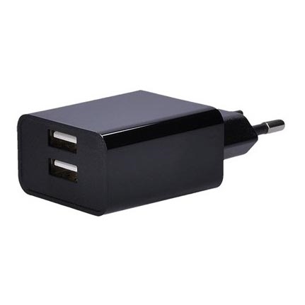 Laadimisadapter 2xUSB/3100mA/230V must