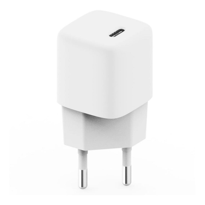 Laadimisadapter USB-C Power Delivery 20W/230V valge