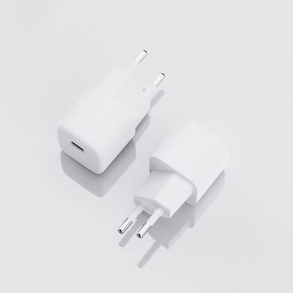 Laadimisadapter USB-C Power Delivery 20W/230V valge