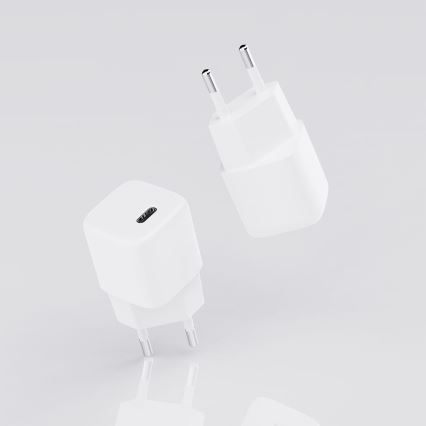 Laadimisadapter USB-C Power Delivery 20W/230V valge