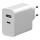 Laadimisadapter USB-C Power Delivery + USB-A 45W/230V valge