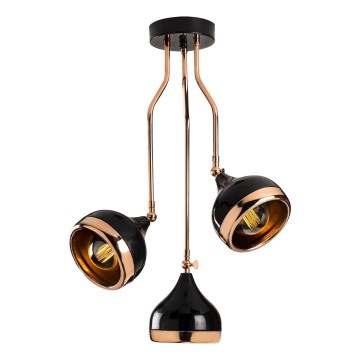Läbipaistva laevalgusti YILDO 3xE27/40W/230V must/ vask