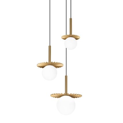 Läbivoolu lühter CHITA 3xG9/5W/230V kuldne