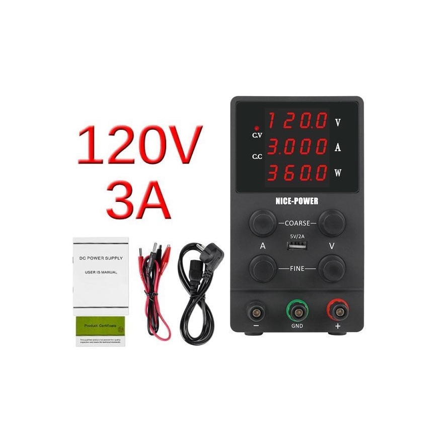 Laboratoorne toiteallikas 0-120V/0-3A