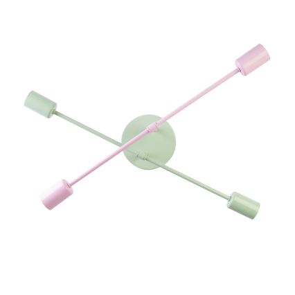 Lae külge kinnitatav lühter CAMBRIDGE 4xE27/15W/230V roheline/roosa