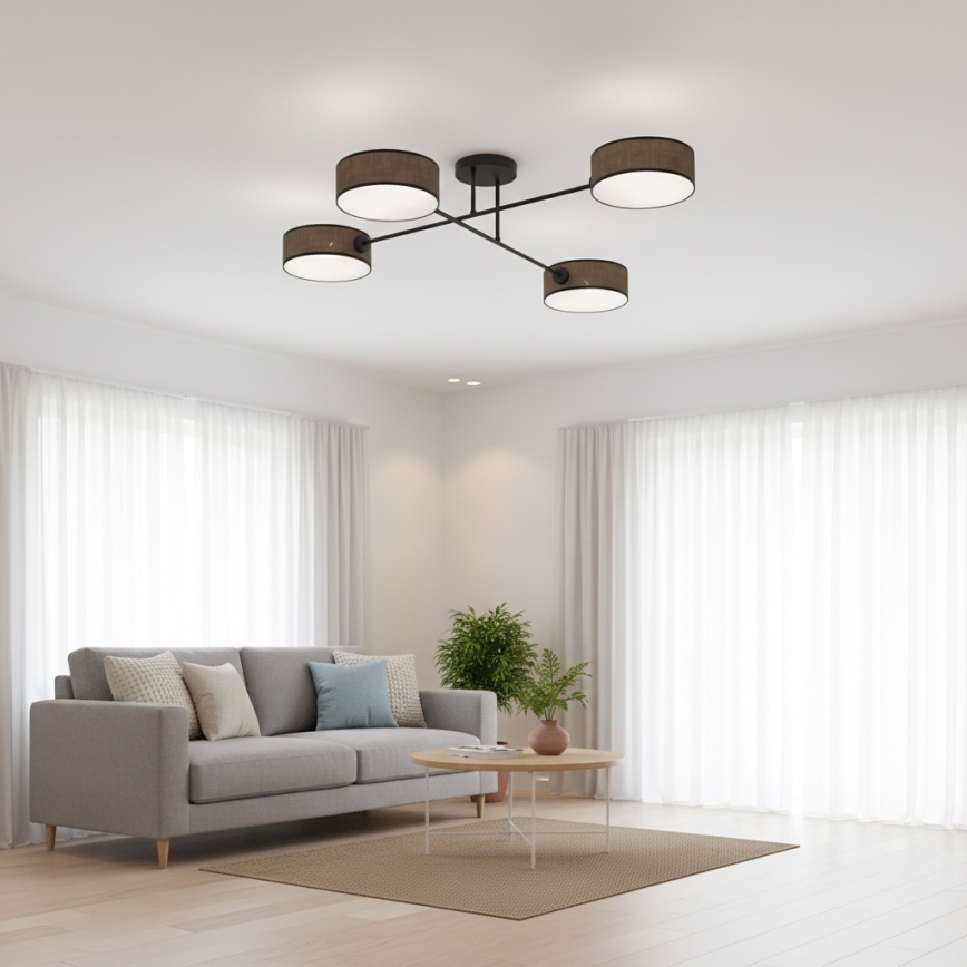 Lae külge kinnitatav lühter MAGA 4xE14/10W/230V pruun