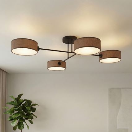 Lae külge kinnitatav lühter MAGA 4xE14/10W/230V pruun