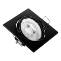 Lae sisse paigaldatav valgusti 1xGU10/MR16/10W/230V 9x9 cm must