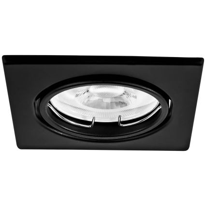 Lae sisse paigaldatav valgusti 1xGU10/MR16/10W/230V 9x9 cm must