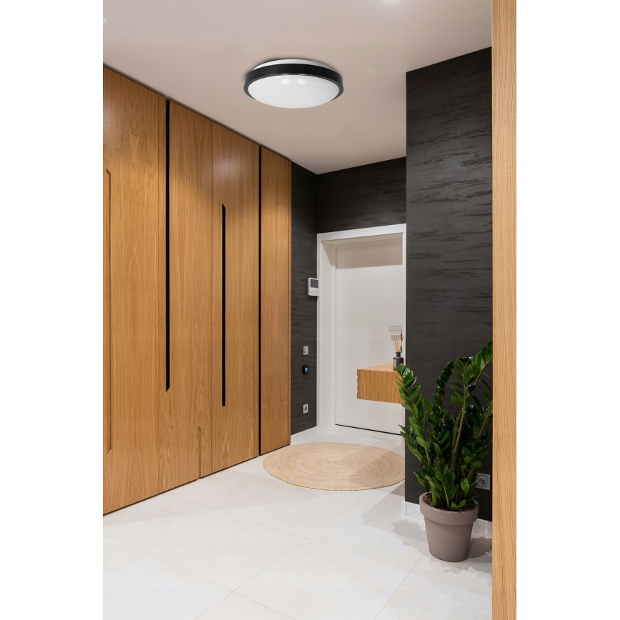 Laelamp 2xE27/40W/230V, läbimõõt 29,5 cm, must