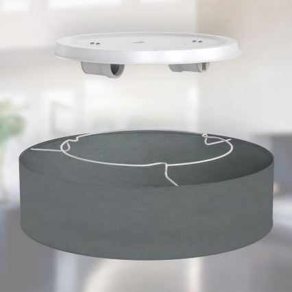 Laelamp 2xE27/40W/230V, läbimõõt 38 cm, hall