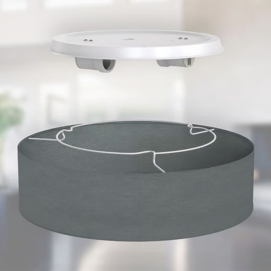 Laelamp 2xE27/40W/230V, läbimõõt 38 cm, hall