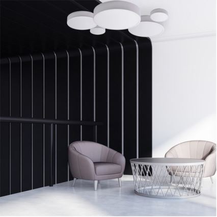 Laelamp CLEO liikumis- ja hämaruseanduriga, 3xE27/24W/230V, Ø 40 cm, valge