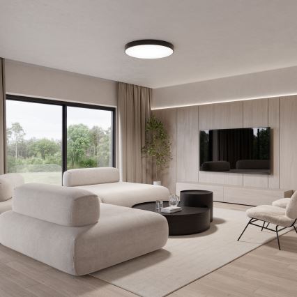 CLEO laelamp liikumis- ja hämarusanduriga 6xE27/24W/230V, läbimõõt 80 cm, must