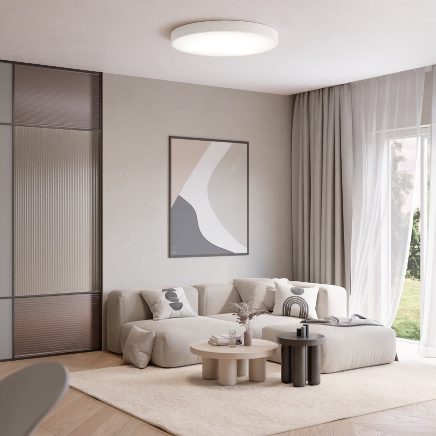 Laevalgusti CLEO liikumis- ja hämarusanduriga 6xE27/24W/230V, läbimõõt 80 cm, valge