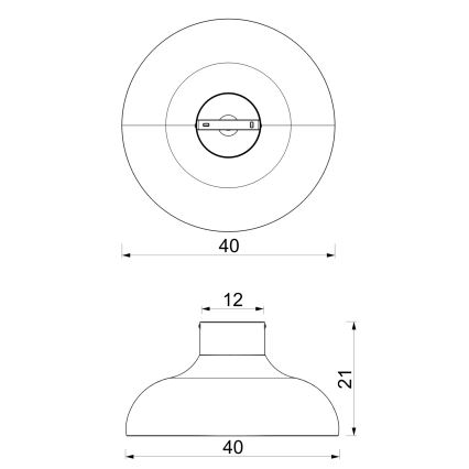 Laelamp BASCA 1xE27/15W/230V, läbimõõt 40 cm, pronks