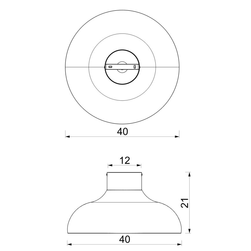 Laelamp BASCA 1xE27/15W/230V, läbimõõt 40 cm, pronks