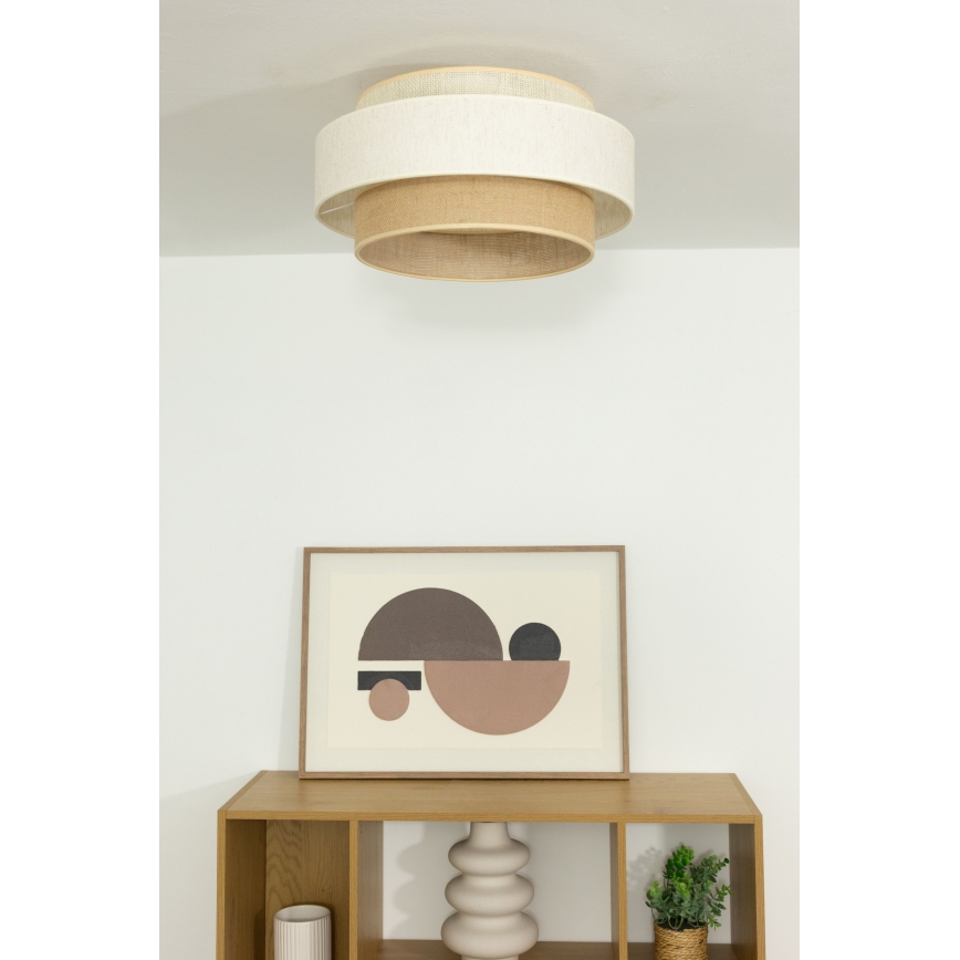 Laelamp BOHO 1xE27/60W/230V läbimõõt 40 cm valge/juut