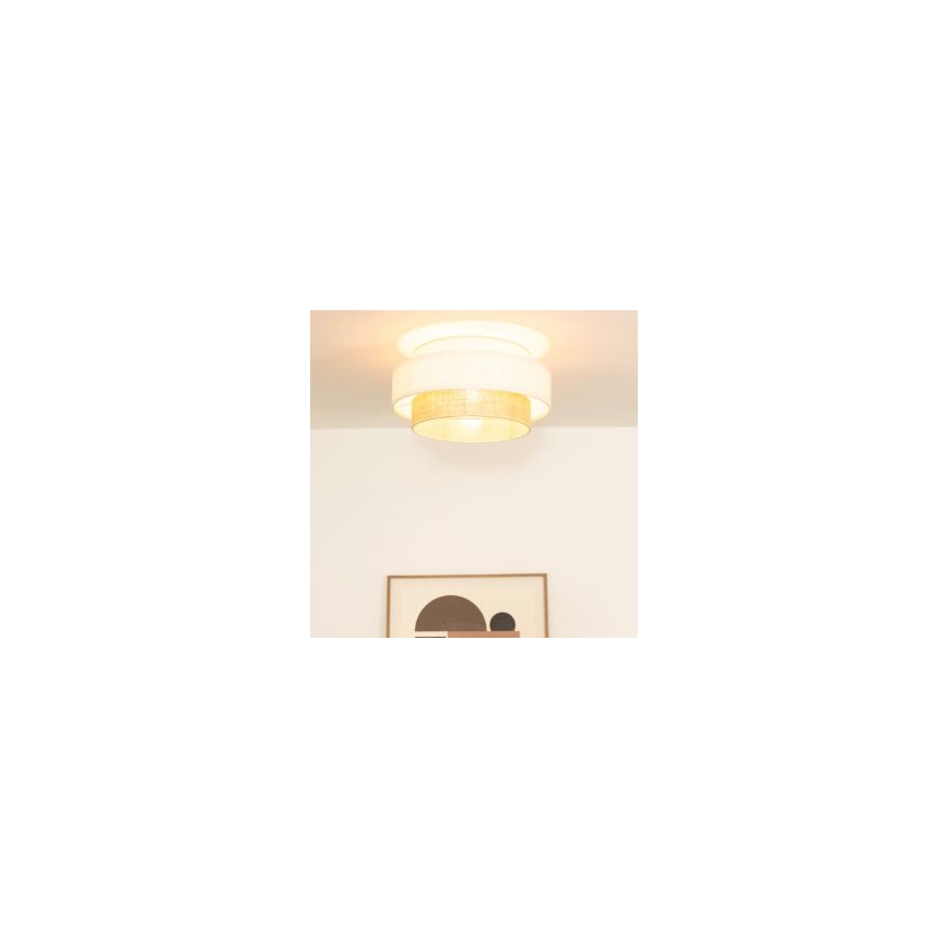 Laelamp BOHO 1xE27/60W/230V läbimõõt 40 cm valge/juut