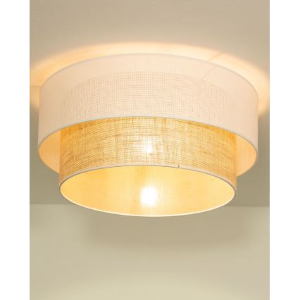 Laelamp BORHO 1xE27/60W/230V, läbimõõt 40 cm, valge/juut