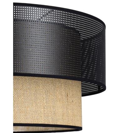 Laelamp BORHO 1xE27/60W/230V läbimõõt 50 cm must/juut