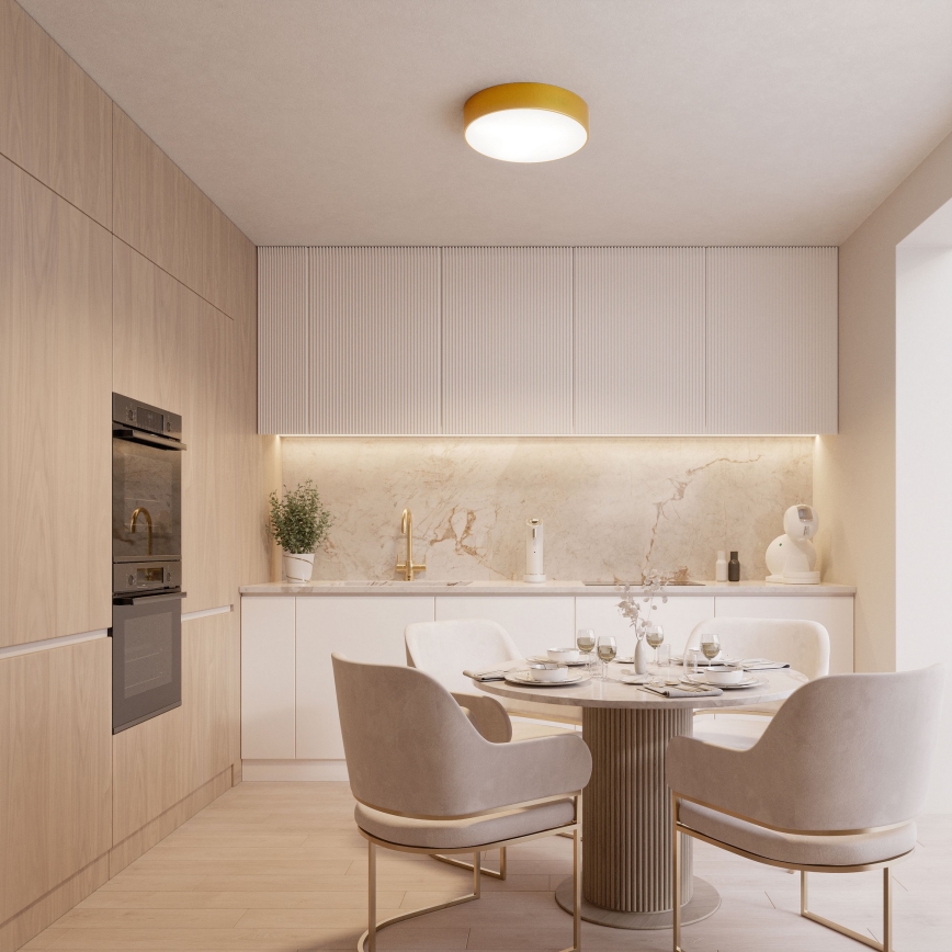 CLEO laelamp liikumis- ja hämarusanduriga 5xE27/24W/230V läbimõõt 60 cm kuldne