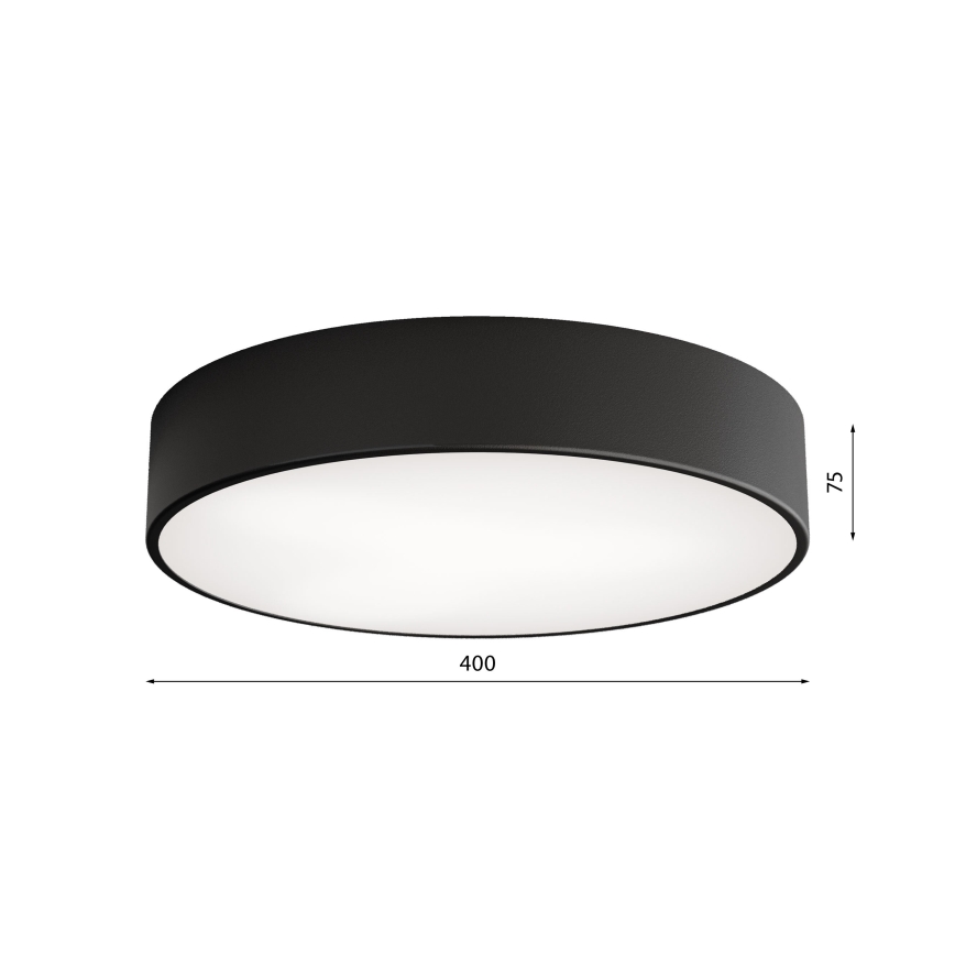 Laelamp CLEO 3xE27/24W/230V liikumis- ja hämarusanduriga, läbimõõt 40 cm, must