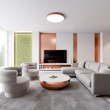 Laelamp liikumis- ja hämarussensoriga CLEO 5xE27/24W/230V, Ø 60 cm, vaskne