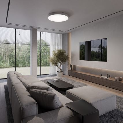 Laelamp liikumis- ja hämarusanduriga CLEO 6xE27/24W/230V, läbimõõt 80 cm, hall