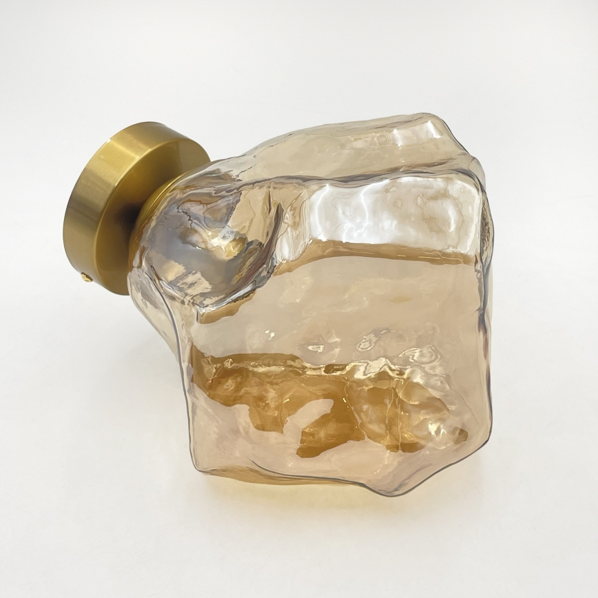 Laelamp CRISTAL 1xE14/15W/230V messing/suitsune beež