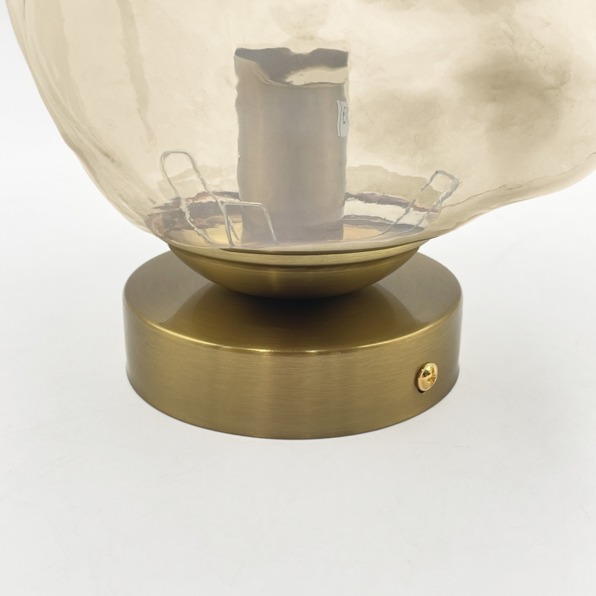 Laelamp CRISTAL 1xE14/15W/230V messing/suitsune beež