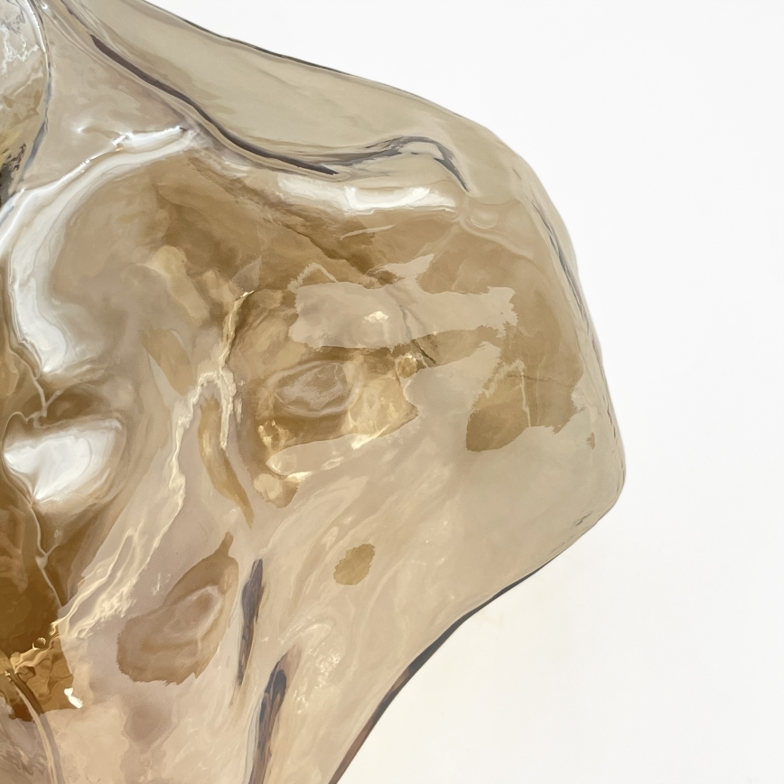 Laelamp CRISTAL 1xE14/15W/230V messing/suitsune beež